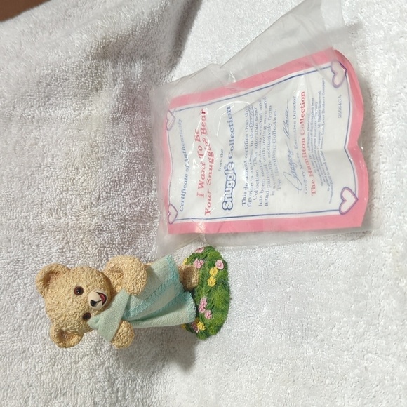 Snuggle I Want To Be Your Snuggle Bear Resin Figurine - Vintage 1998 - Picture 2 of 10